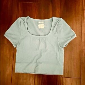 Wild Fable Light Blue Crop Top